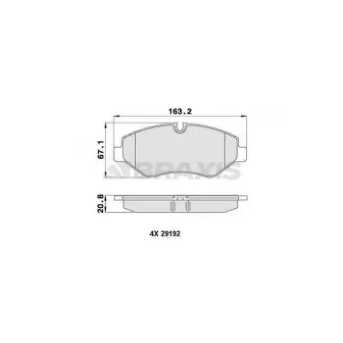 Fren Balatasi On Vito W639 07> Vito W447 14> Crafter 06> Sprinter 06> | BRAXIS AA0059 | OEM 2E0698151 A9064210400