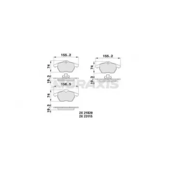On Fren Balatasi Vectra B X20XEV | BRAXIS AA0064 | OEM 1605036 9195146 9198688 1605966