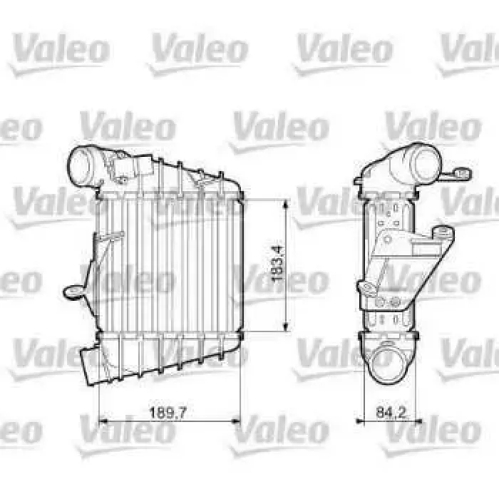 Turbo Radyatoru Polo Cordoba Fabia 1,4TDI / 1,9TDI 02> | VALEO 817556 | OEM 6Q0145804A 6Q0145804A 6Q0145804G 6Q0145804G