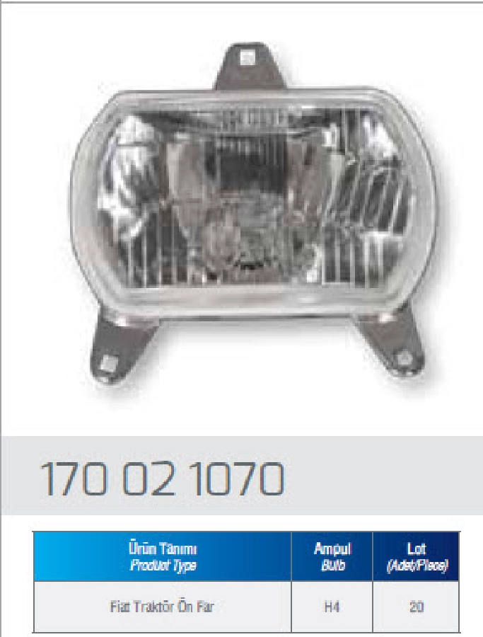 Far - New Holland 3 Kısa Kulak | OEM 170021070