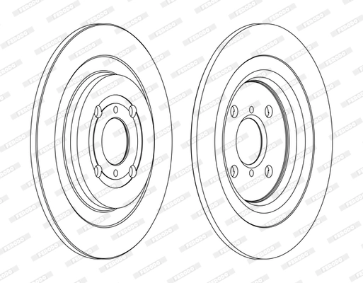 Fren Diski Arka Yaris 05>13 Fransiz Duz 278MM | FERODO DDF1588C | OEM 424310D060 424310D060000