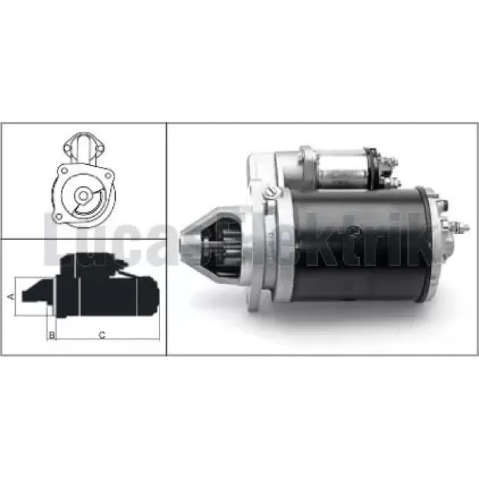 Mars Motoru 12V 2,8KW 10 Dis M127 Mf 265 275 285 398 | LUCAS 619 240 43
