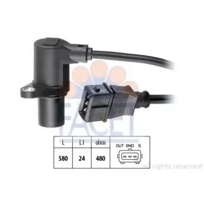 Krank Mili Devir Sensoru 1,6-1,8-1,8T Passat 96>00 A80 A4 A6 93>95 | FACET 9.0297 | OEM 050906433