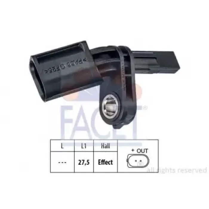 ABS Kablosu Sensoru On Sag A3 Tt Leon Toledo Octavia Superb Caddy Golf Jetta Passat Touran Transporter T5 | FACET 21.0006 | OEM 7H0927804 WHT003856