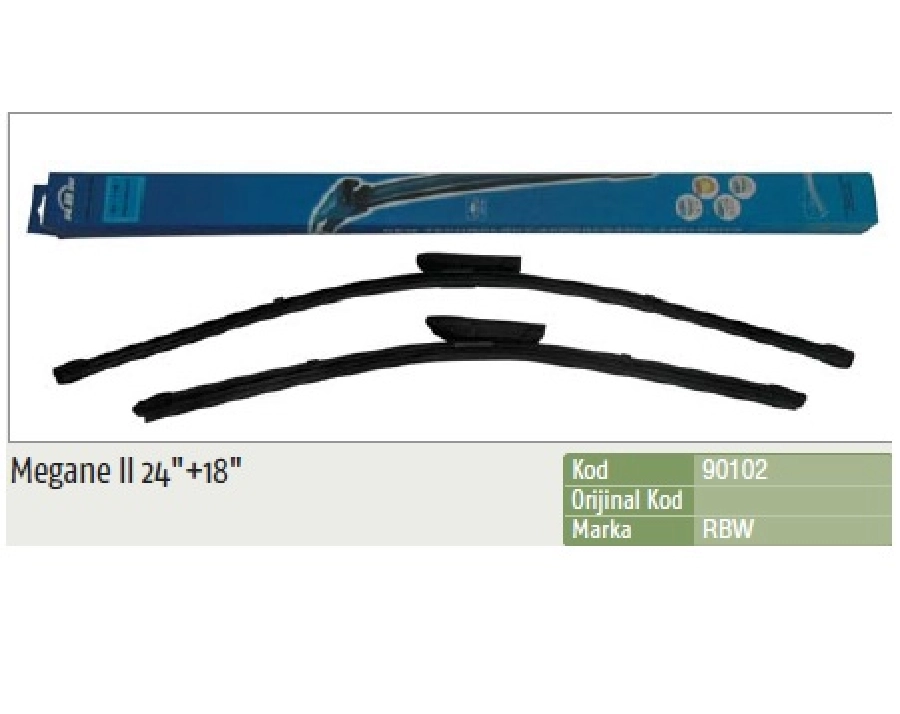 Silgi Paleti (2 Adet) 450 ve 600mm Muz - Megane 2 Cabrıo (2006-2010) Megane 2 Grandtour (2006-2009) | OEM 90102