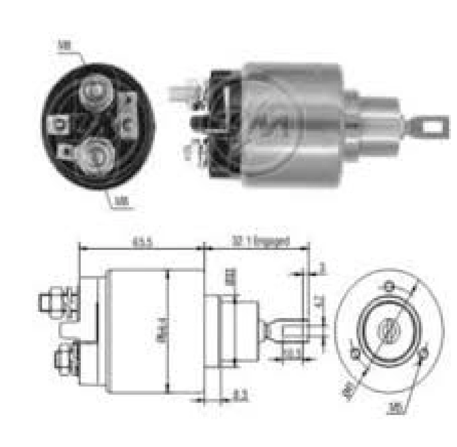 Marş Otom. Bosch Tip 12V 3 Delik Fiat Fiorino, Alfa Romeo, VW Scirocco, Jetta Audi Tek Fişli | OEM ZM-573