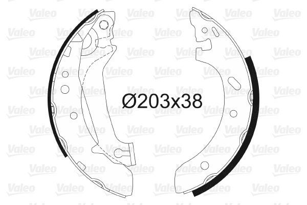 Arka Fren Balatasi (Pabuc) Fiesta III 89>00 Escort 95>01 1,0 / 1,1 / 1,3 / 1,4 Cvh / / 1,6 Absli (Lucas) | VALEO 562632 | OEM 1005968 1005968 1017209 1041906 1017209 1041906