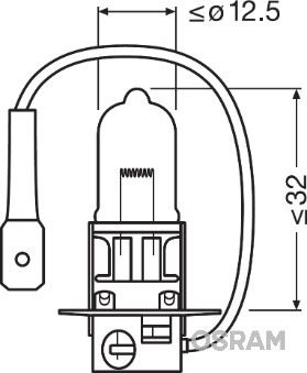 12V Standart H3 Ampul 55W | OSRAM 64151 | OEM H355VV