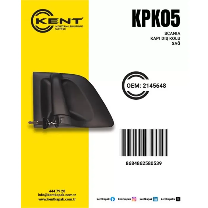 Dis Kapi Kolu Scania P G R S Sag 2010>2018 | KENT KPK-05 | OEM 2145648