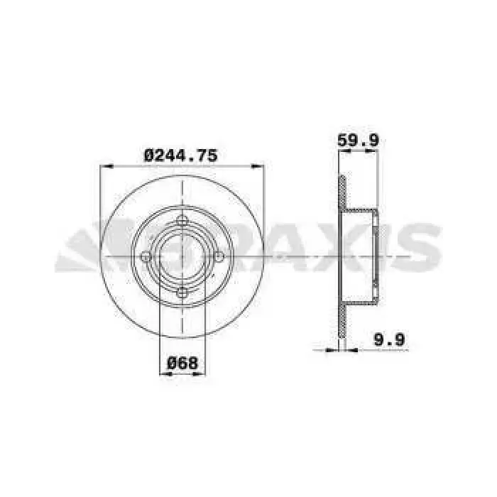 Arka Fren Disk Aynasi Audi 80 Coupe Cabriolet | BRAXIS AE0385 | OEM 443615601