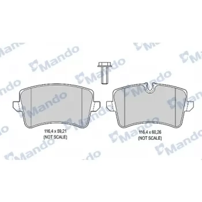 Arka Fren Balatasi A8 4H 3,0 Tfsi Quattro / 4,2 Fsi Quattro / 3,0 Tdi Quattro / 4,2 Tdi Quattro 11 / 09 1KW | MANDO MBF015384 | OEM 4H0698451A 4H0698451C 4H0698451K