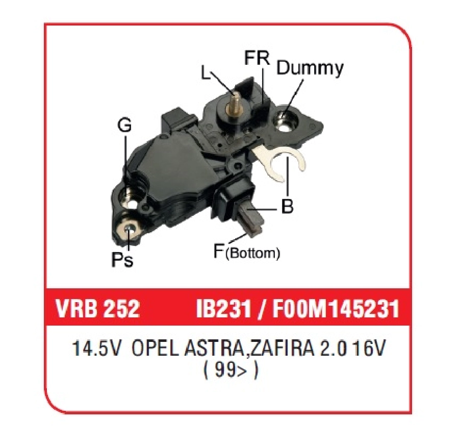 Konjektör 12V Bosch Tip - Vectra C, B - Astra - G-Zafıra 1998 ve sonrası | OEM VRB252