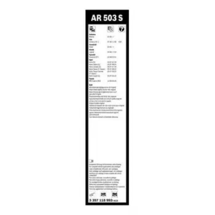 Silecek Supurgesi 500 / 475MM Astra G | BOSCH 3397118993 | OEM Z312Z007