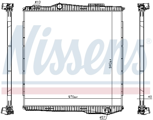 Motor Su Radyatoru - Scania / G-R Serisi / DC13 (Mt) (Cercevesiz) | NISSENS 672910 | OEM 1851542 2027572