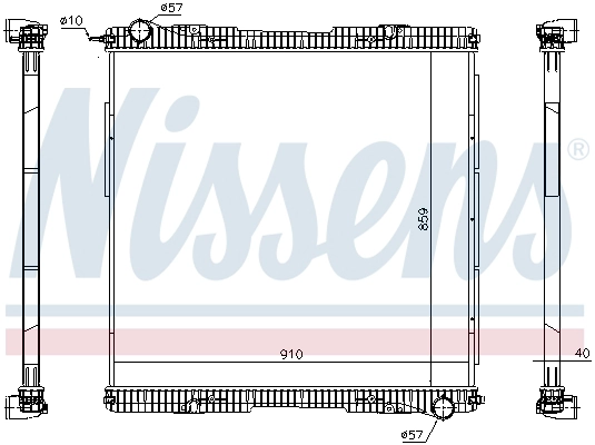 Motor Su Radyatoru Scania P G R T Serisi 04> Cercevesiz (At/Mt) | NISSENS 672920 | OEM 1776026 570349