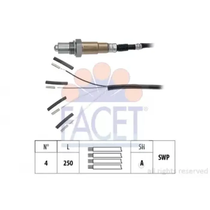 Oksijen Sensoru Konum 1 Corsa D Corsa E Astra J Mokka Insignia A A12XER A14XER A14NET | FACET 10.8235 | OEM 55569903