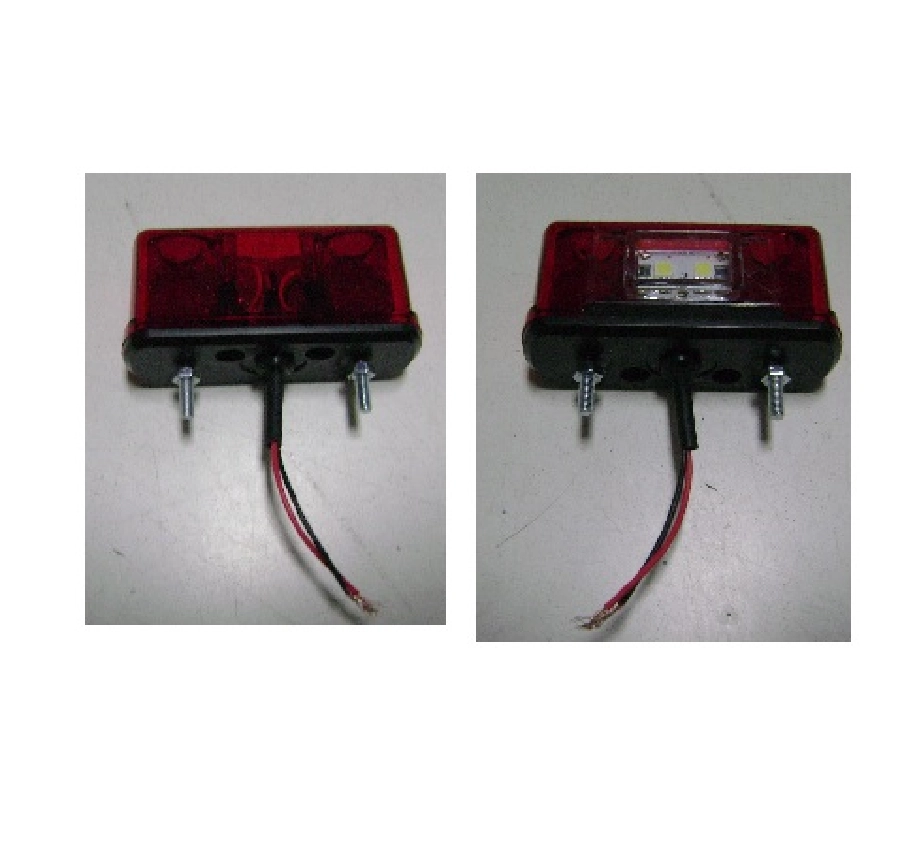 Plaka Lamba Kırmızı Üniversal 2 LED'li 12V - 24V | OEM YP110