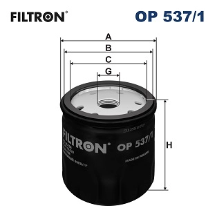 Yag Filtresi Bravo Marea Doblo Panda II Punto II Stilo Alfa 145 / 146 / 147 / 155 / 156 / 166 | FILTRON OP 537/1 | OEM 46808398