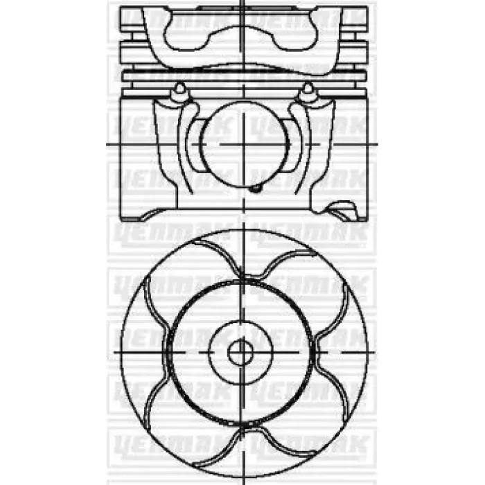 Piston Segman P206 P307 Partner 2 Berlingo 2 C4 C5 2 P308 P3008 P5008 DV6 (1,6HDI 16V) Focus Cmax 1,6TDCI (75,00MM) / (Std) EURO4 Motor | YENMAK 31-04498-000 | OEM 7M5Q 6110 AA 0628R4