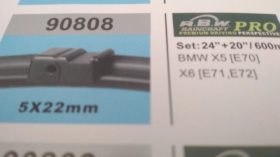 Silgi Paleti (2 Adet) 600 ve 500mm MUZ2 - BMW: X5 [E70] (2007-2011) ? X6 [E71, E72] (2008-2012) | OEM 90808
