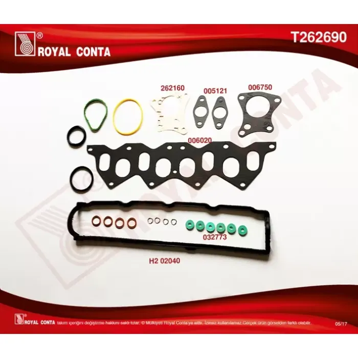 Ust Takim Contasi Kangoo Clio R19 R21 1,9TD | ROYAL T262690 | OEM 7701462816 7701462816 7701465195 7701466407 7701466719 7701465195 7701466407 7701466719