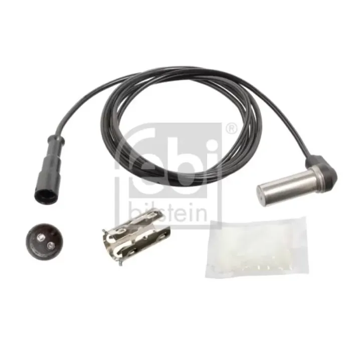 ABS Sensörü Ön Kampana Tip ( 2000 MM )( Spiral Korumali ) Mercedes Axor 4140 Actros | FEBI 35331 | OEM 15428218