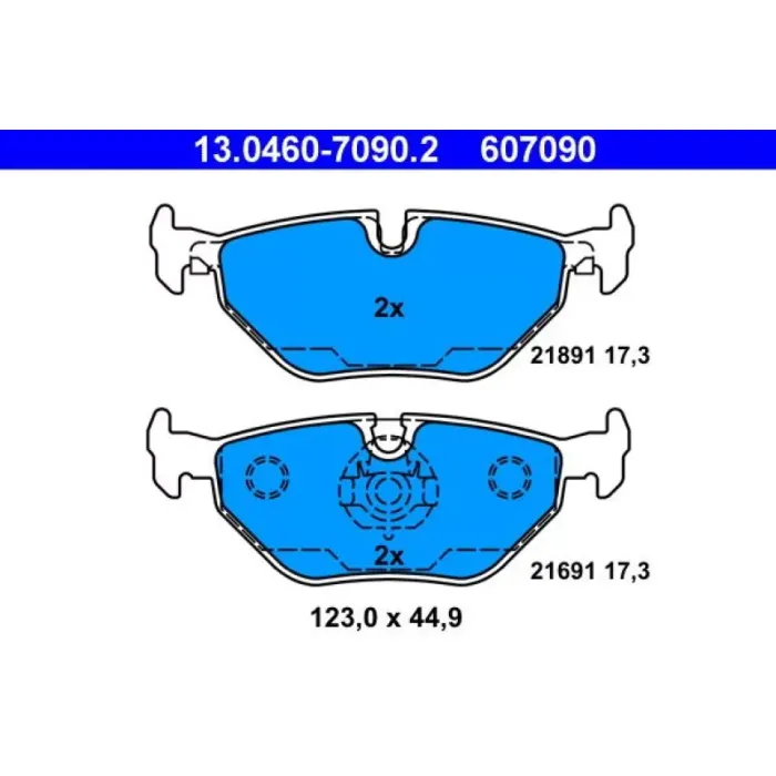 Fren Balatasi Arka Bmw E39 | ATE 13 0460-7090 2 | OEM 34211163395