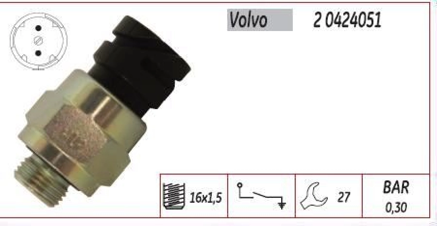 Volvo Fren Müşürü 20424051 3963471 | OEM FH-400122