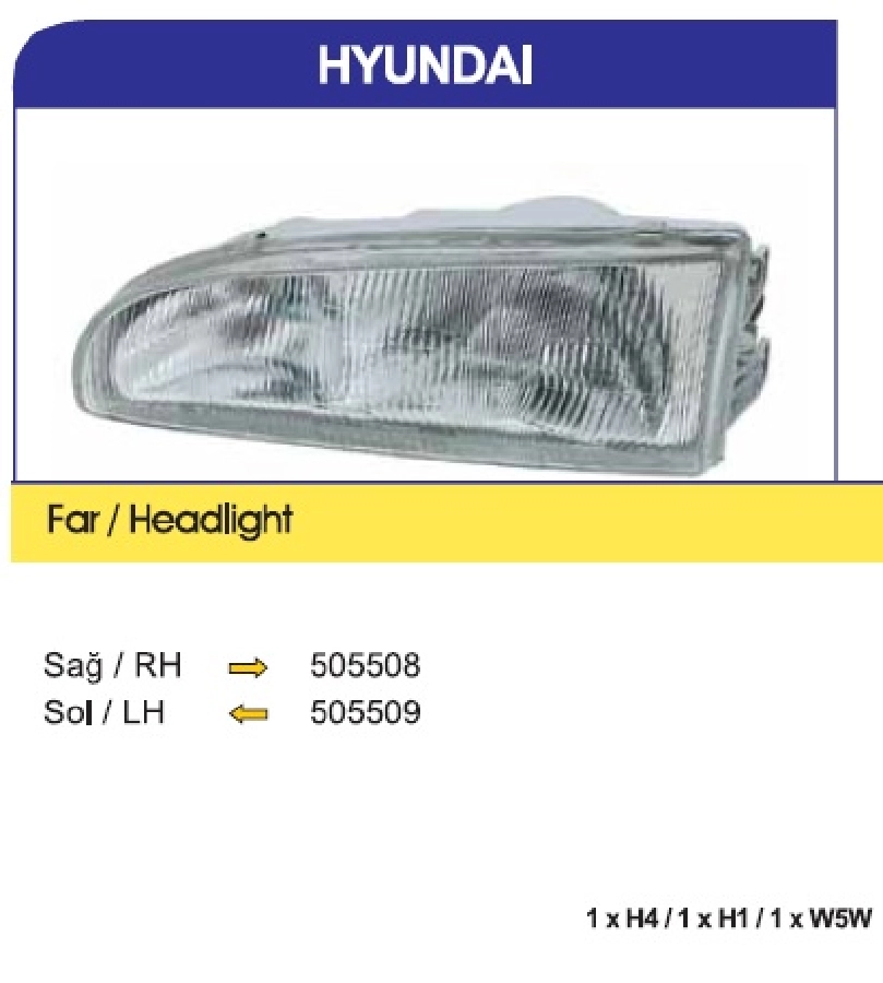 Far Sağ - Hyundai H100 9210243810 | OEM 505508