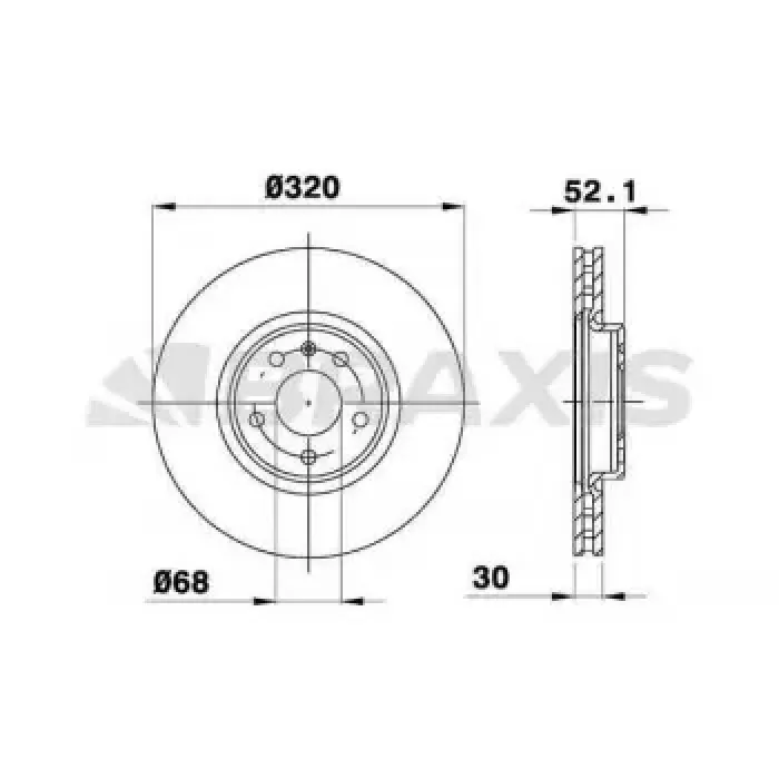 On Fren Disk A4 07>15 A5 07>15 A6 11> A7 10> Q5 08> Havali 320MM | BRAXIS AD0009 | OEM 8R0615301 8R0615301 8R0615301C 8R0615301G 8R0615301C 8R0615301G