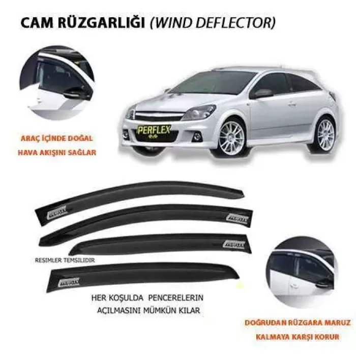 Cam Ruzgarligi Mugen Tip 4 Parça Astra H Dynamic 2004-2009 | PERFLEX PD4-OP04