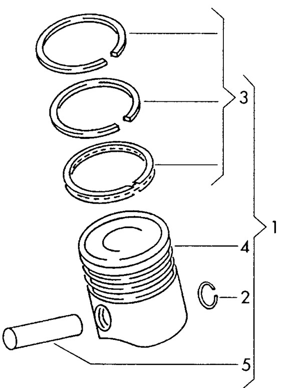 Piston+Segman (80,01MM 0,50) Polo Cordoba Arosa Ibiza 2 Inca Vento 1,4 Apq Aex Akv Anx 91>99 | KONEKS 238982 | OEM 030107065BK 030107103CP