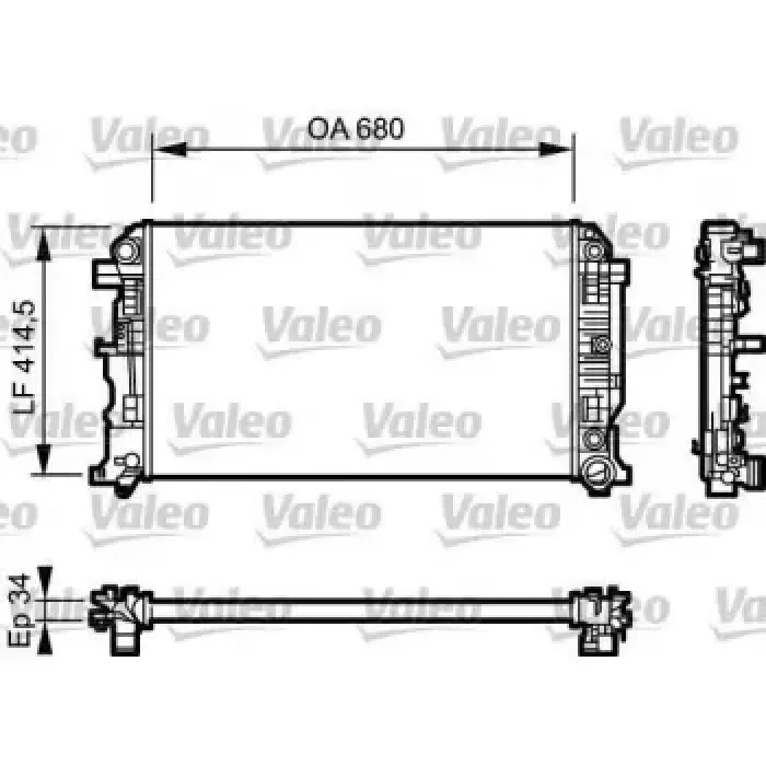Motor Su Radyatoru (680X415X34) Crafter 06> Sprinter 06> | VALEO 734929 | OEM A9065001502 A9065001502 A9065000402 A9065000302 A9065000402 A9065000302