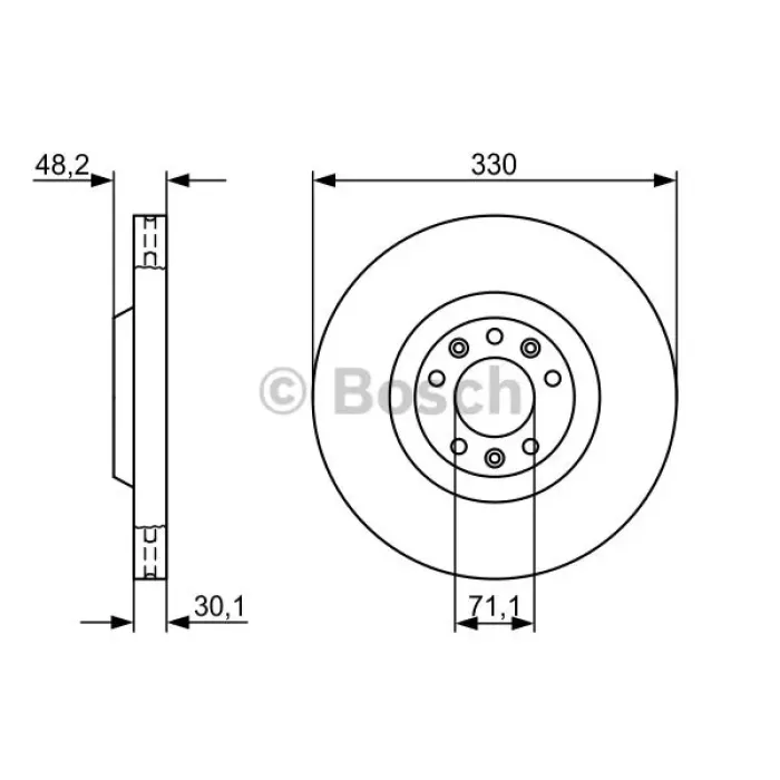 On Fren Aynasi P407 P607 YM 2.2 16V 3.0 Sw 04>C5 III C6 3.0 V6 2.2 HDI 05> (Hava Sogutmali) | BOSCH 0986479192 | OEM 4246.E0 4246.E0 4249.43 4246.K0 4249.44 4249.43 4246.K0 4249.44