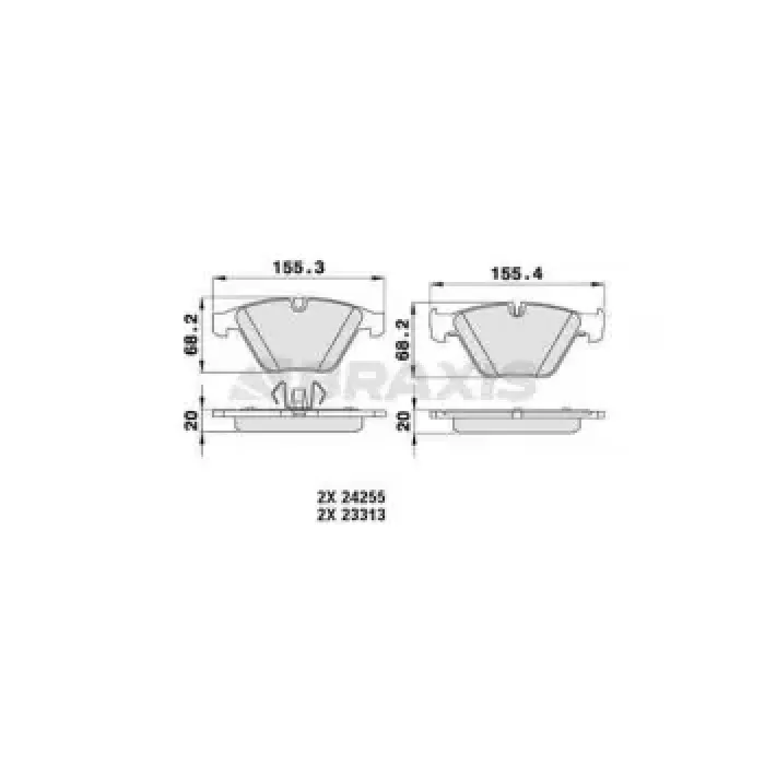On Fren Balatasi BMW E90 E91 E92 E93 | BRAXIS AA0063 | OEM 34116780711