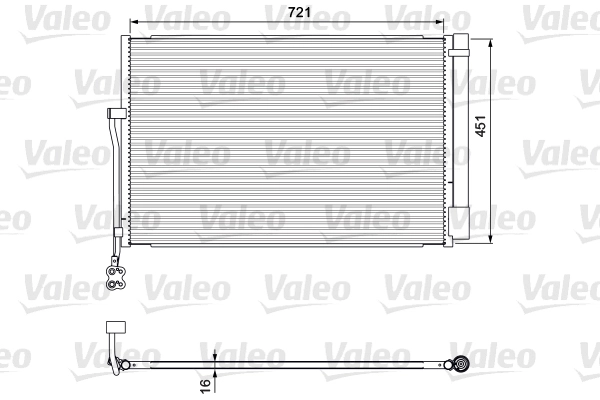 Klima Radyatoru Touareg 3.0 V6 TSI / TDI 3.6 V6 FSI 4.2 V8 FSI / TDI 10> | VALEO 814379 | OEM 7P0820411A 7P0820411A 7P0820411B 7P0820411B