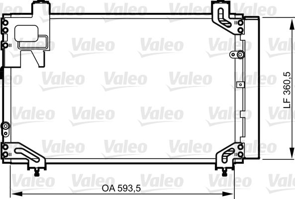 Klima Radyatoru Toyota Avensis 2,0 D4 D 03>08 | VALEO 814271 | OEM 8845005130 8845005140