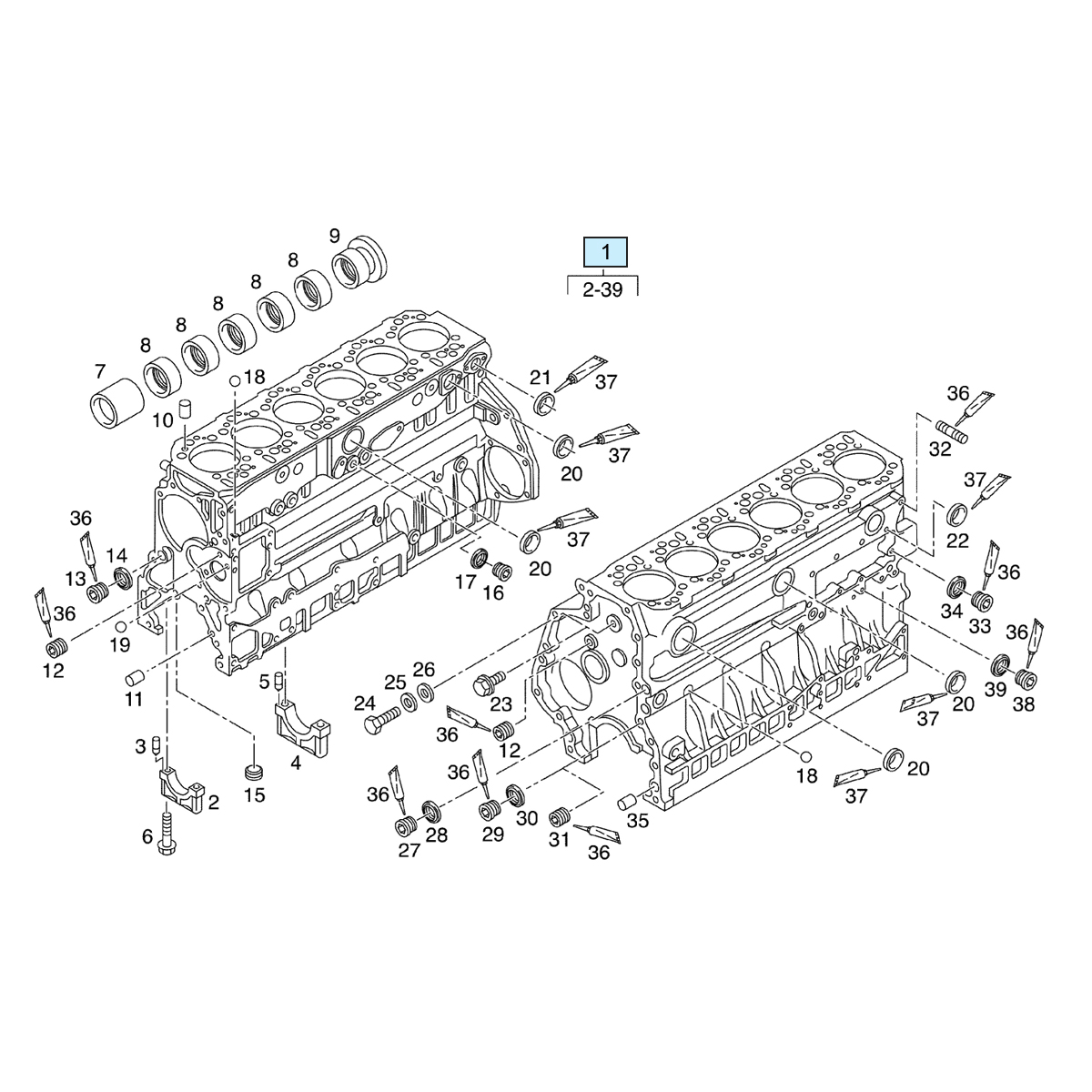 Motor Bloğu - D2876LF, Loh Motor | OEM 51011006080