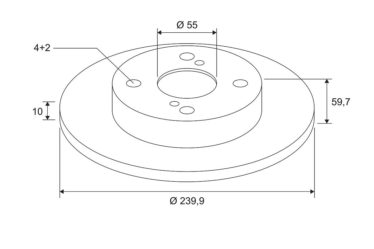 Arka Fren Aynasi Havali Corolla 99-02 (240X4) | VALEO 197349 | OEM 4243112190