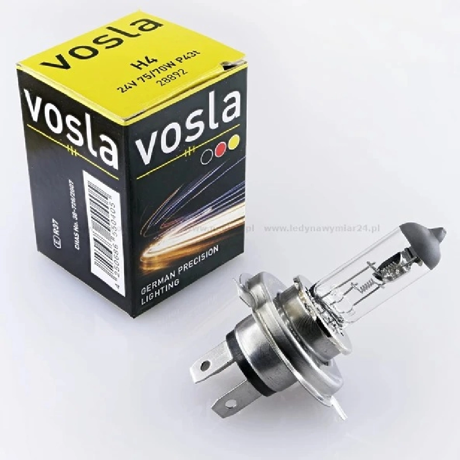 Ampul H4 24V 75, 70W Halogen *** Made In Germany *** | OEM VS28892