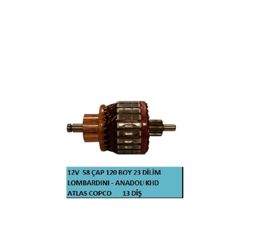 Marş Kollektörü 12V 13DİŞ Lombardini Goldini 1,2 kW MSX325 16361450 | OEM MSX325