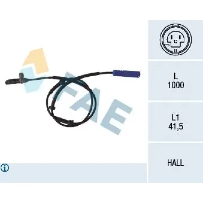 ABS Sensoru Arka BMW E39 96>04 | FAE 78076 | OEM 34526756377