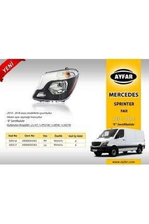 M Sprinter ( 2014-2018) Far Motorlu Sağ | OEM 505416