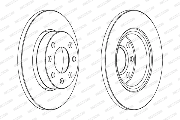 On Fren Diski (Hava Sogutmasiz) Corsa C Z10XE Z12XE | FERODO DDF1129 | OEM 569020