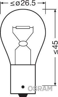 Ampul 12V 21W 93 Sinyal Sari (Yakin Tirnak) | OSRAM 7507
