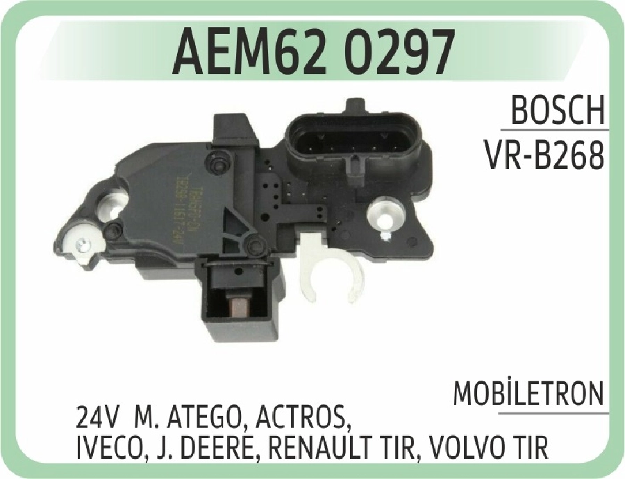 Konjektör 24V M. Atego, Actros, Iveco, J. Deere, Renault Tır, Volvo Tır Vr-B268M | OEM AEM620297