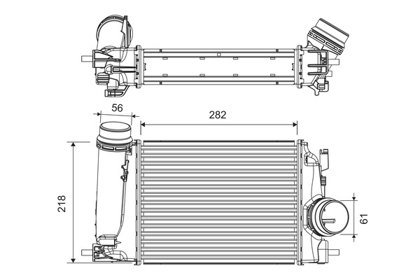 Turbo Radyatoru Qashquai / Megane / Scenic / Laguna / New Renault X Over 2013 | VALEO 818293 | OEM 144614EA0A