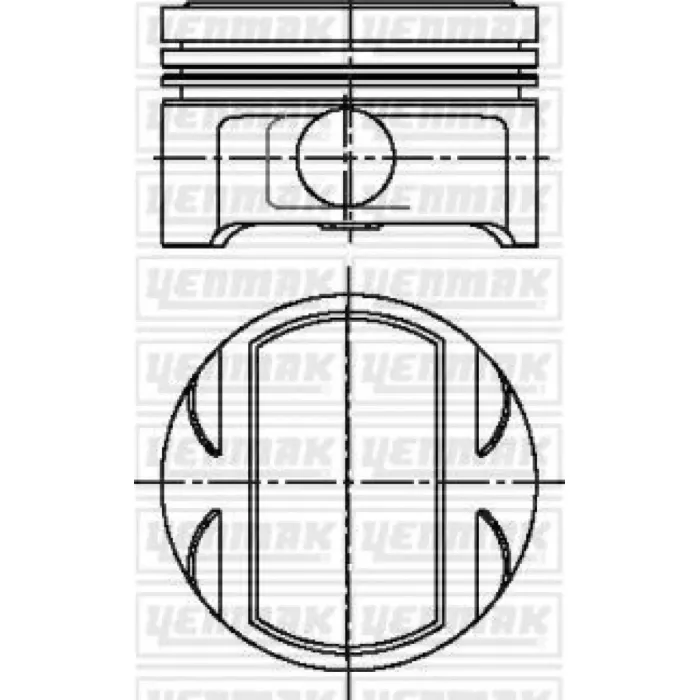 Piston+Segman Komple Std. Opel Ø Calibra 2.5, Omega 2.5 L, Vectra 2.5 C25XE / X25XE V6 24VALVE Ecotec (81,6 | YENMAK 31-04218-000 | OEM 623603 90466891