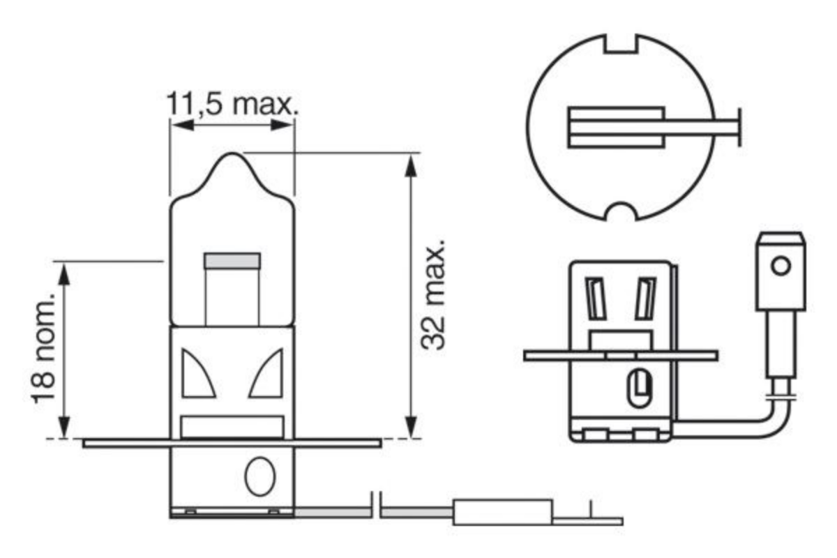 Ampul - Eco - 12 V - H3 - 55 W - PK22s | OEM 1987302802