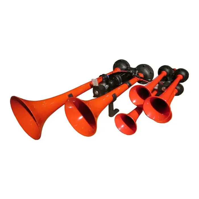 6 Borulu Metal Çok Sesli Yankili Korna 24V | HIDO 450C-24